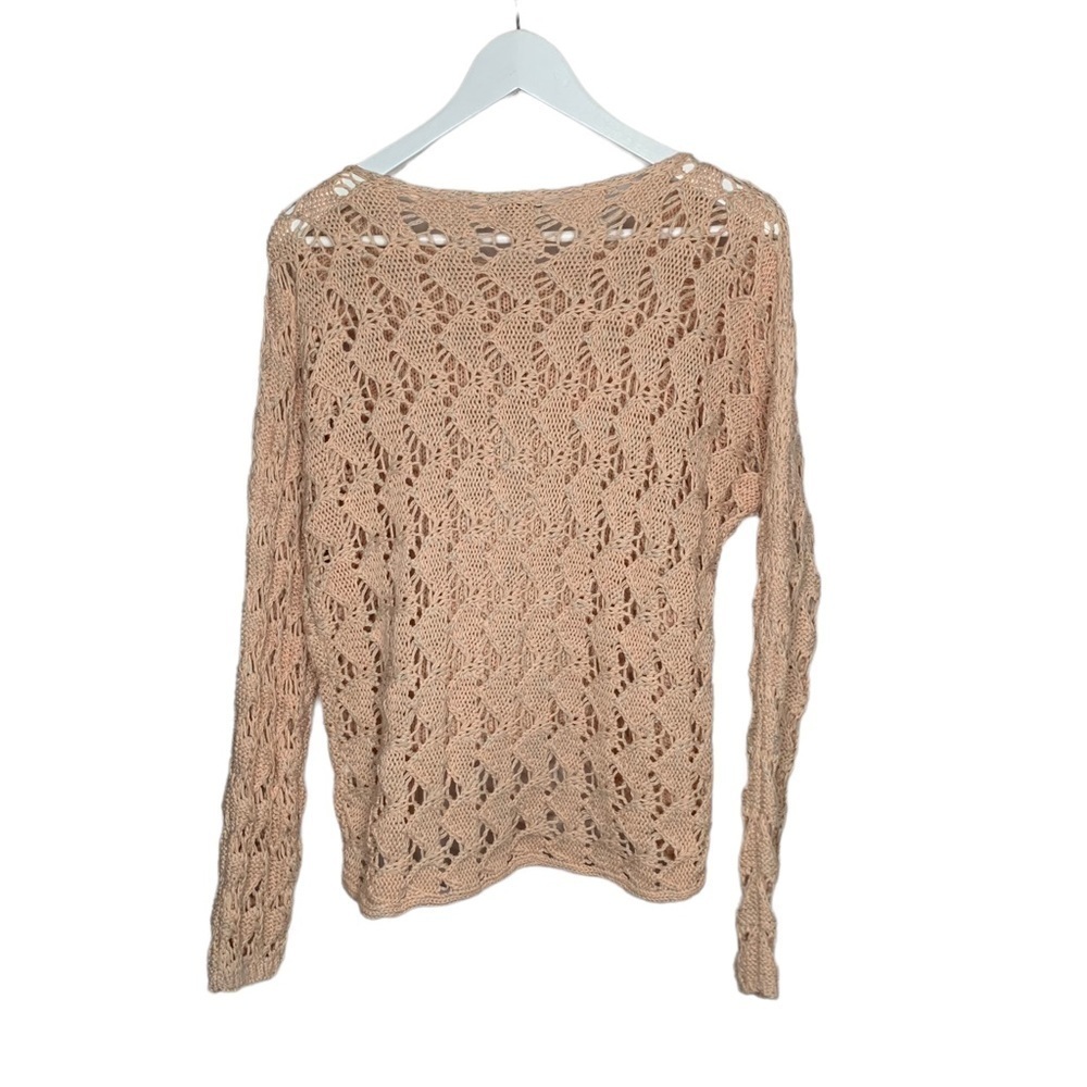 New Apt 9 Boxy Slub Pullover open knit sweater Medium Sierra hill BNWT - Picture 5 of 5